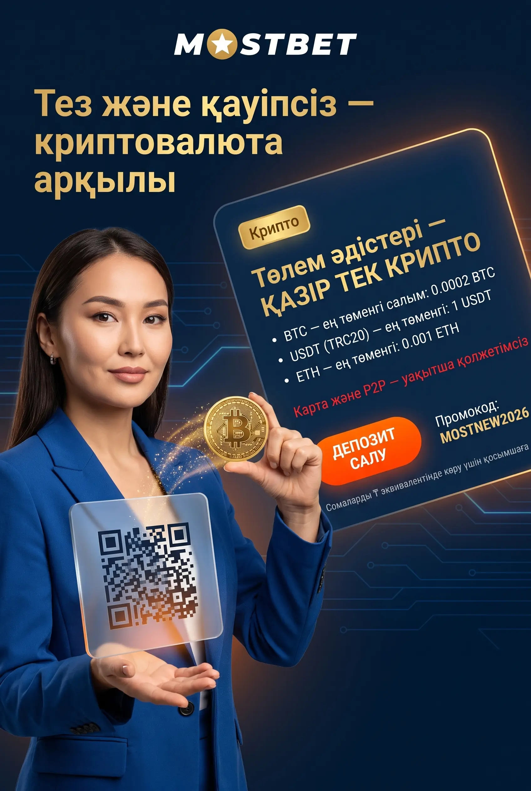 Mostbet KZ төлем әдістері және ең төменгі салым